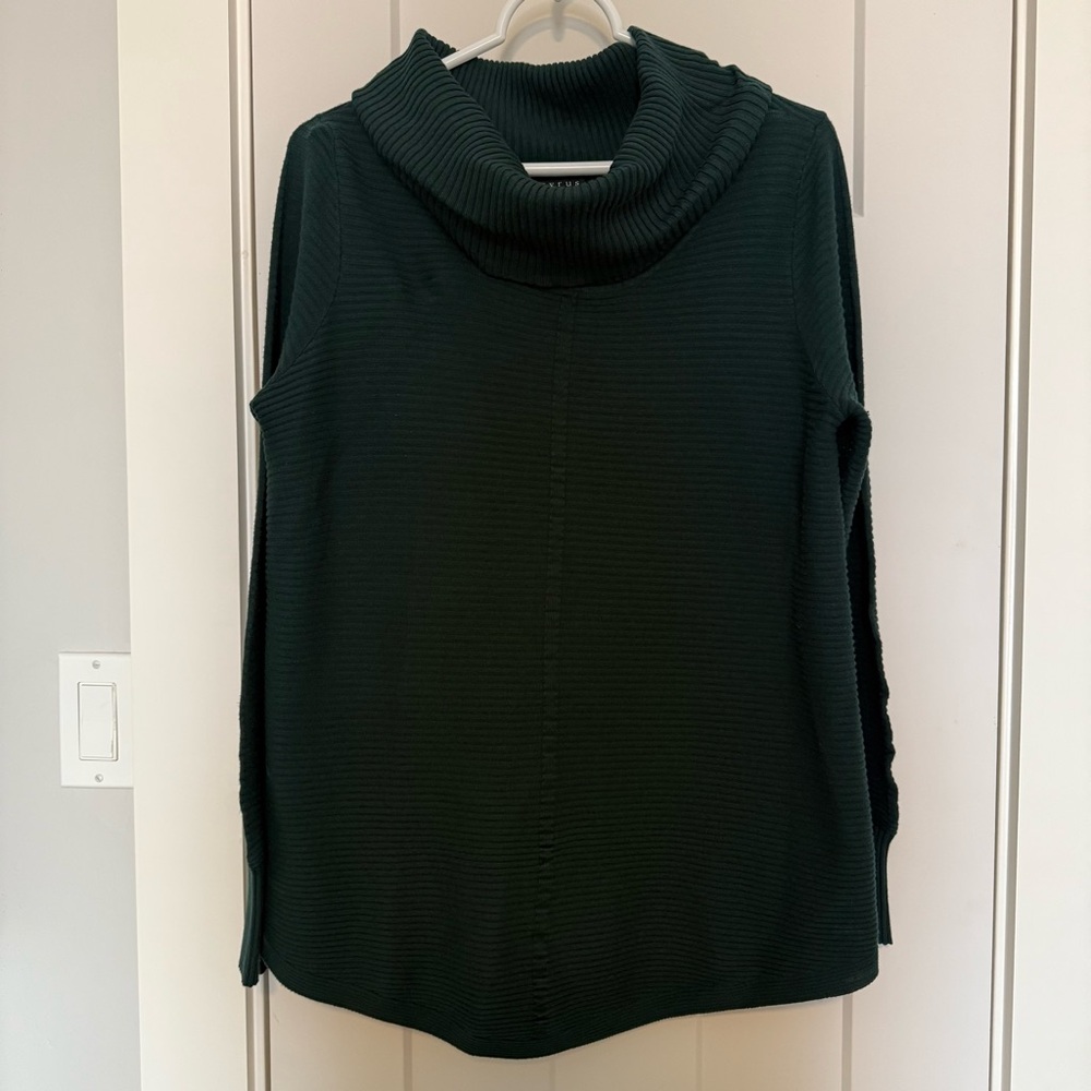 Women's Dark Green Cowl Neck Sweater